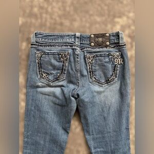 🎸Vintage Miss Me low rise skinny jeans with bedazzled details